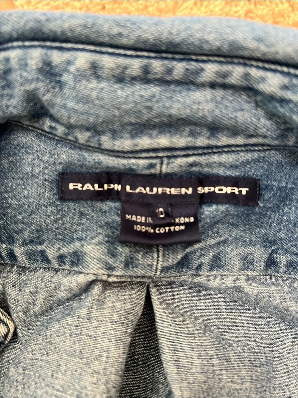 Ralph Lauren Denim Button-Up Shirt in Light Blue with Red Pony - Picture 2 of 4
